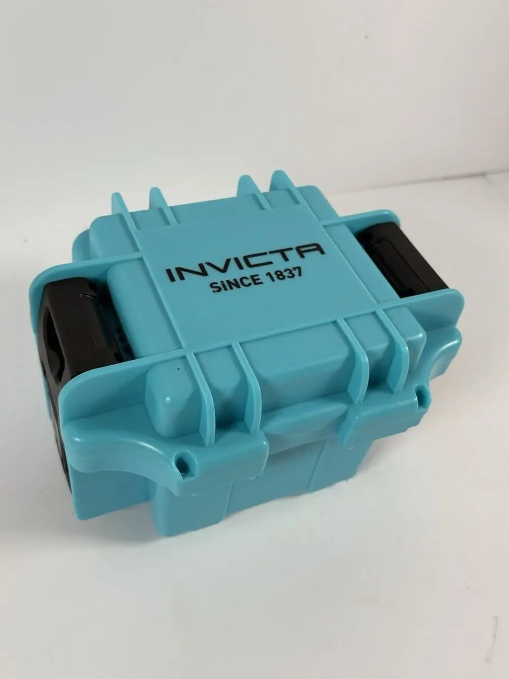 Invicta 1 Slot Waterproof Watch Case Travel Storage Box Impact Resistant Blue